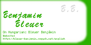 benjamin bleuer business card